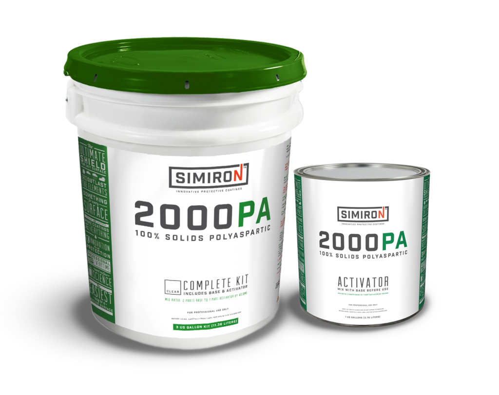 2000PA Polyaspartic, 100% Clear 1.5 Gallon Kit