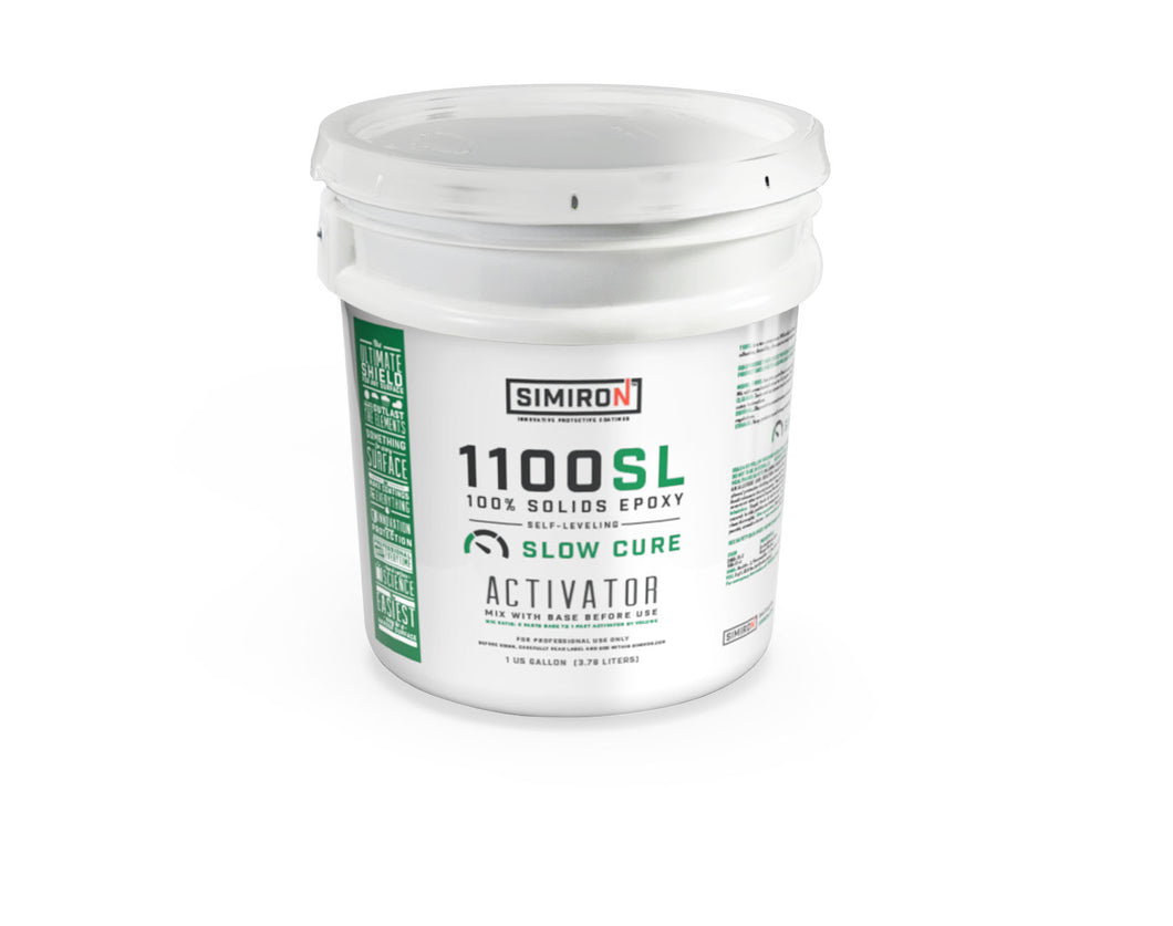 1100SL 100% Solids Epoxy- 3 Gallon Kit SLOW CURE for Metallic Floors